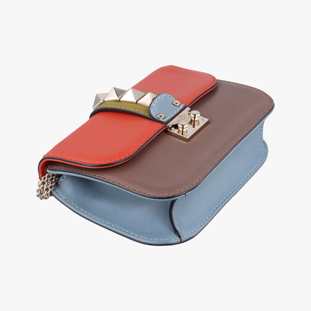 Rockstud Glam Lock Orange x Brown x Yellow x Blue Leather BL-H312VMV3ロックスタッズグラムロック オレンジ×ブラウン×イエロー×ブルー レザー BL-H312VMV3