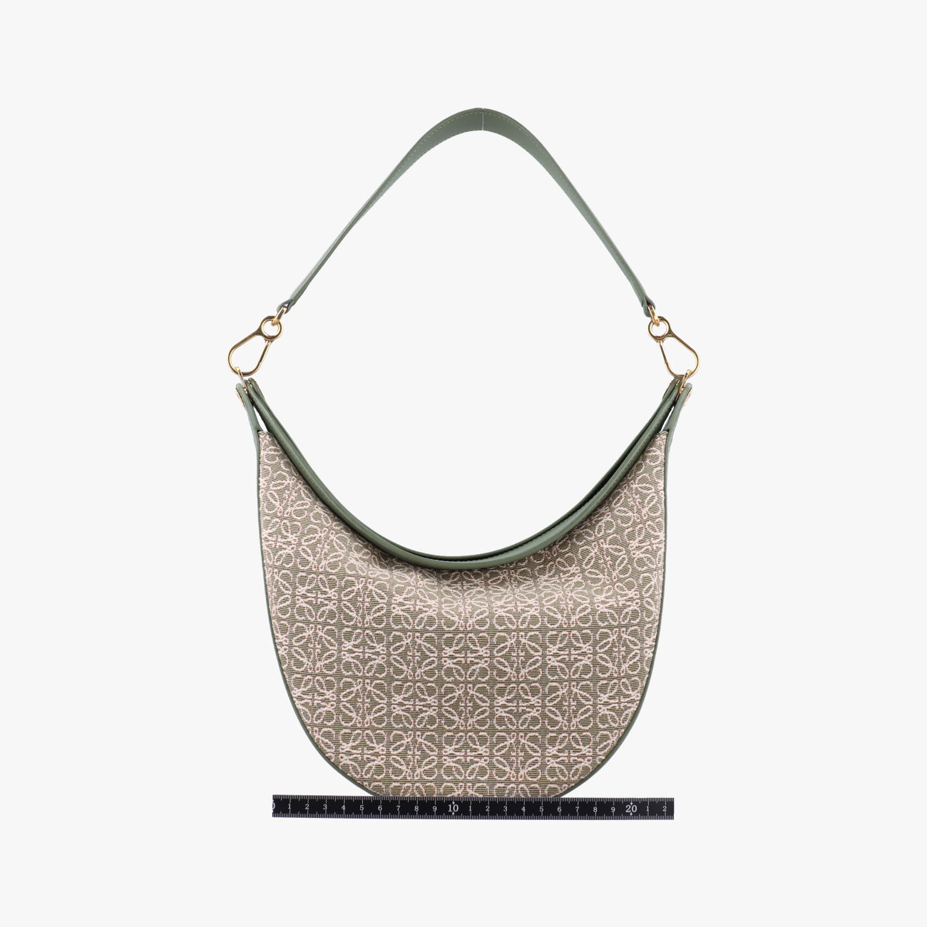 Luna Avocado Green×beige Leather×Canvas 272203ルナ アボカドグリーン×ベージュ レザー×キャンバス 272203