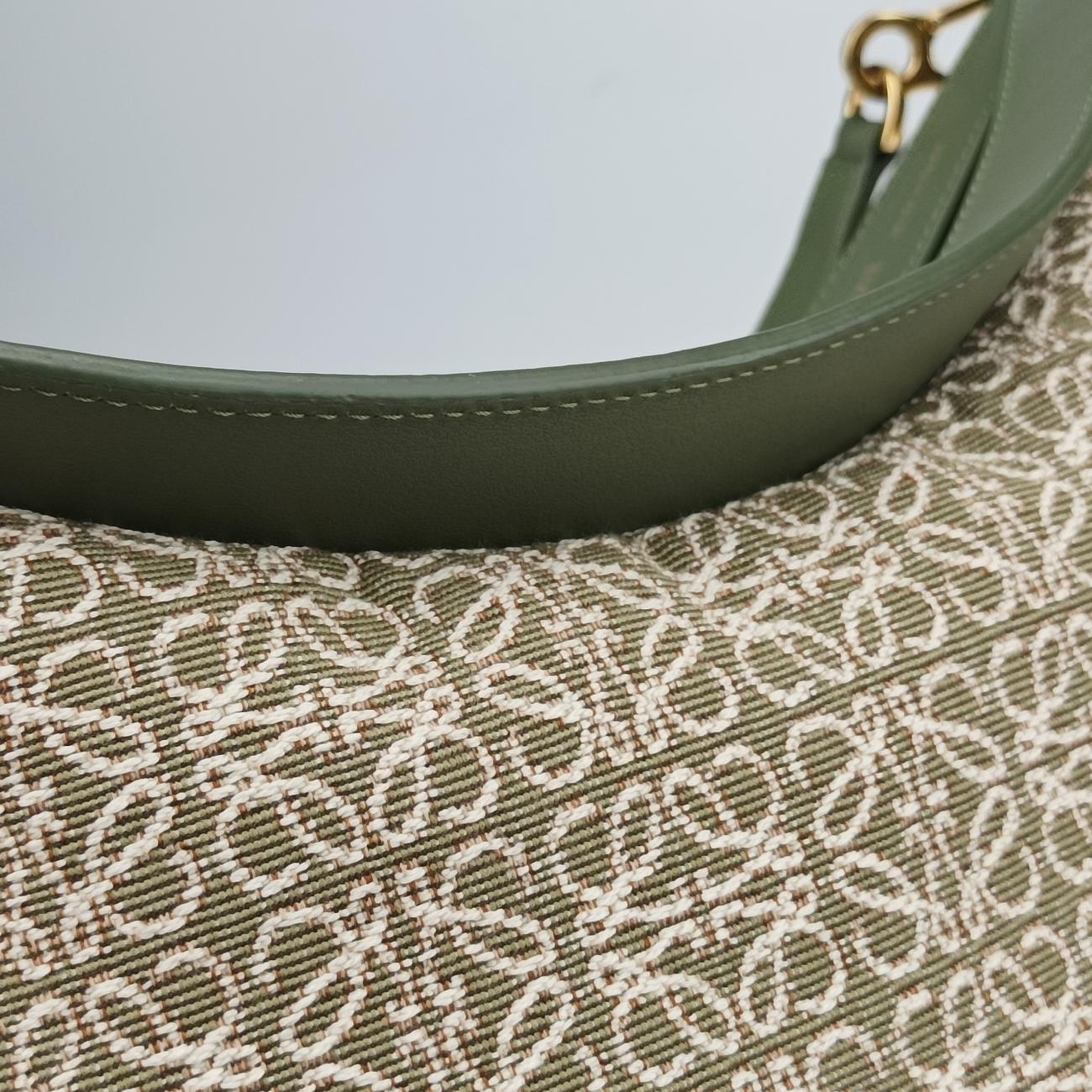 Luna Avocado Green×beige Leather×Canvas 272203ルナ アボカドグリーン×ベージュ レザー×キャンバス 272203