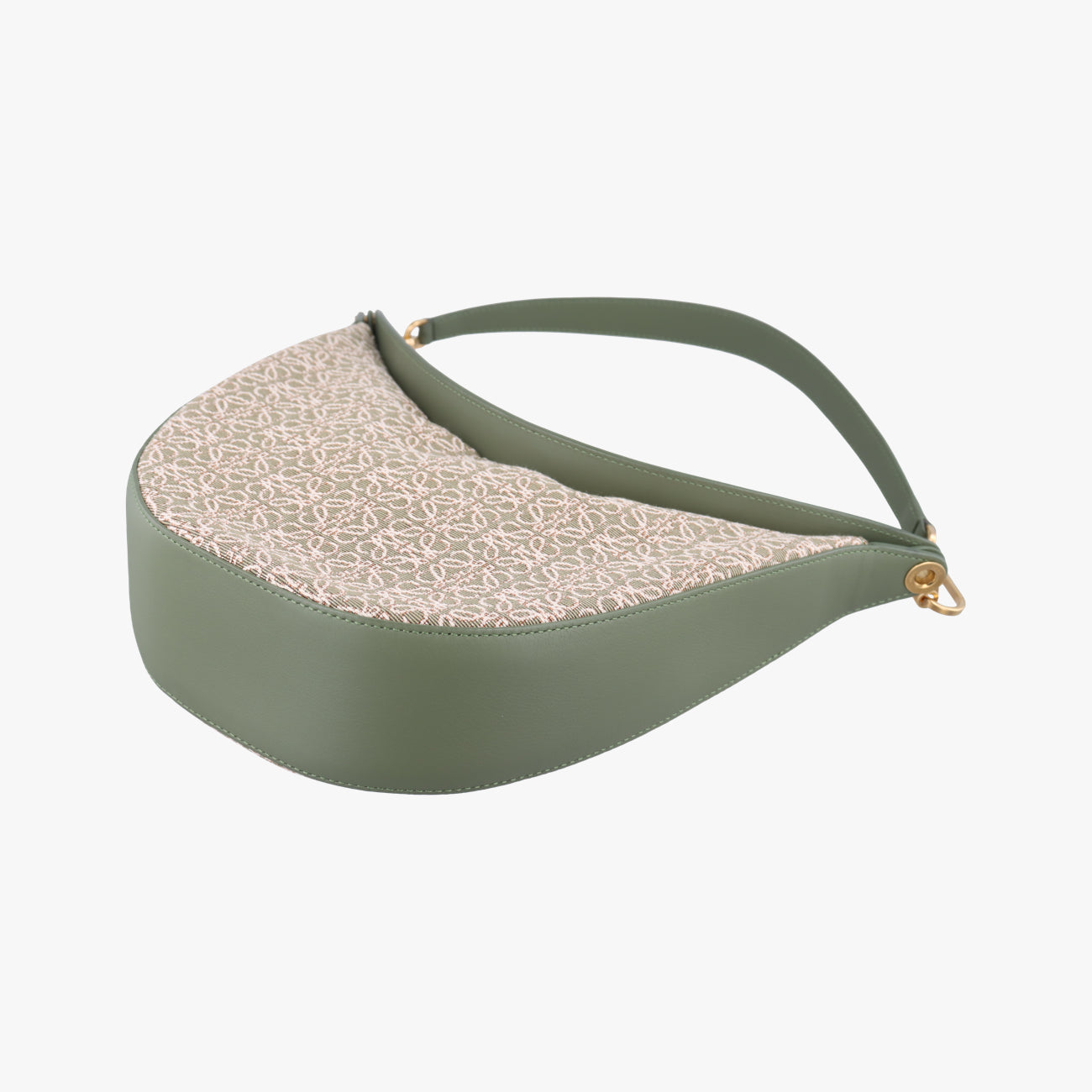 Luna Avocado Green×beige Leather×Canvas 272203ルナ アボカドグリーン×ベージュ レザー×キャンバス 272203