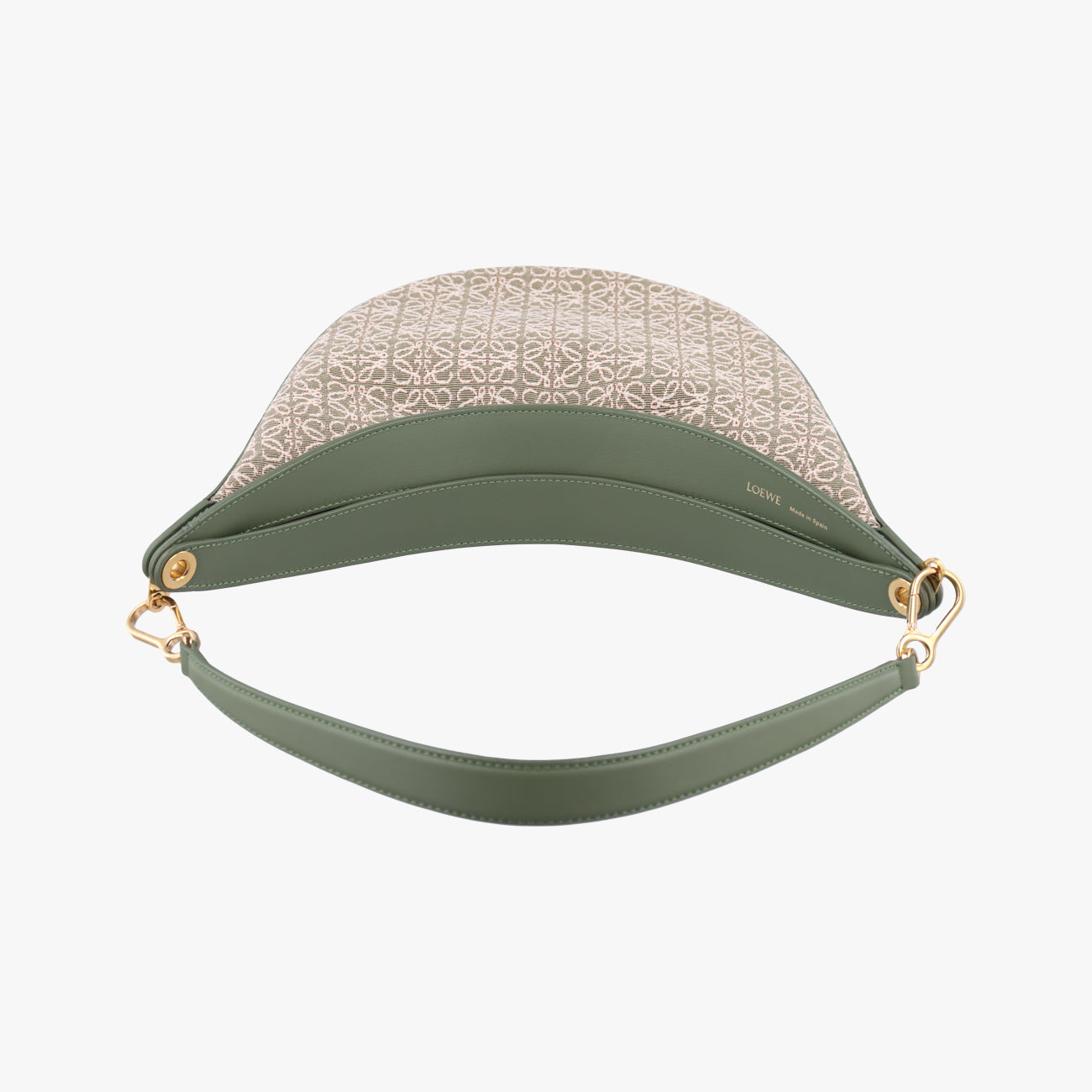 Luna Avocado Green×beige Leather×Canvas 272203ルナ アボカドグリーン×ベージュ レザー×キャンバス 272203