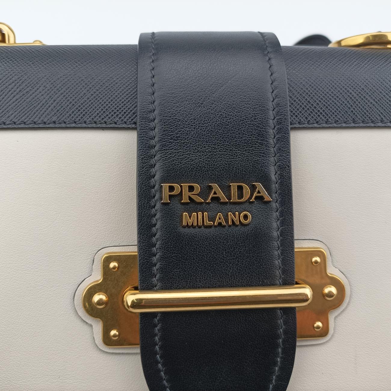 Cahier Black×white Leather 1BD045 25カイエ ブラック×ホワイト レザー 1BD045 25