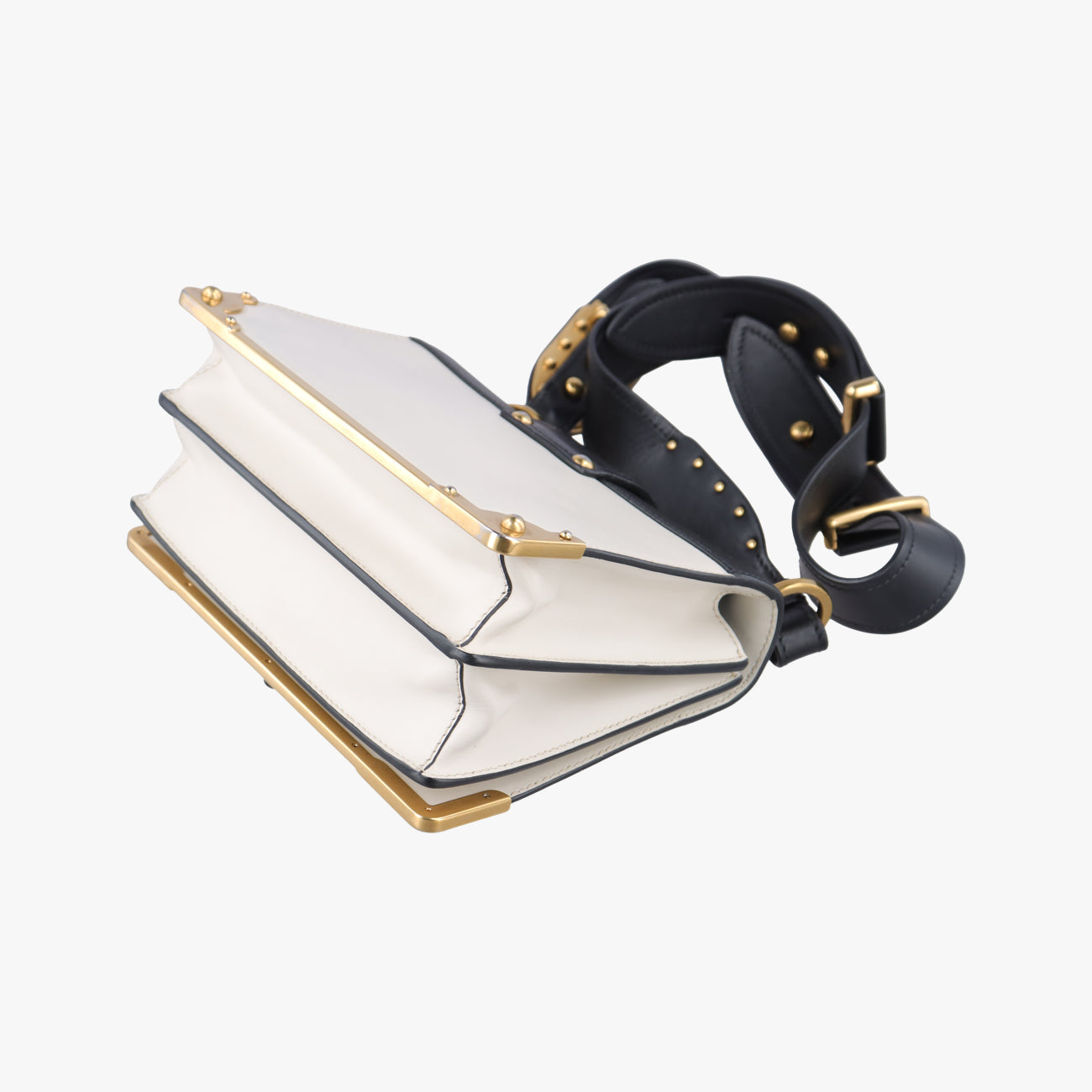 Cahier Black×white Leather 1BD045 25カイエ ブラック×ホワイト レザー 1BD045 25