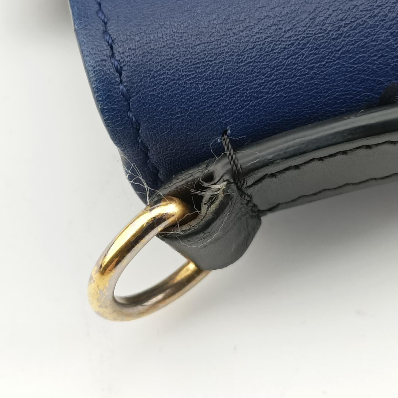 luggage nano shopper Black x Blue x Green Leather U-AT-4194 U-CU-5114ラゲージナノショッパー ブラック×ブルー×グリーン レザー U-AT-4194 U-CU-5114