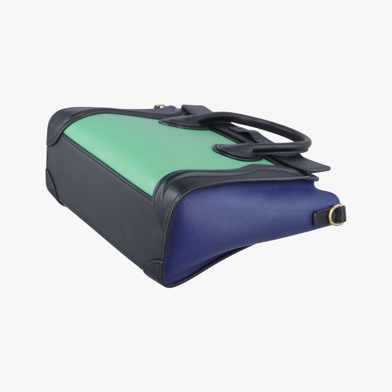 luggage nano shopper Black x Blue x Green Leather U-AT-4194 U-CU-5114ラゲージナノショッパー ブラック×ブルー×グリーン レザー U-AT-4194 U-CU-5114