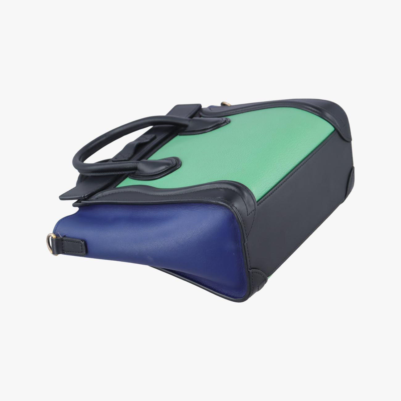 luggage nano shopper Black x Blue x Green Leather U-AT-4194 U-CU-5114ラゲージナノショッパー ブラック×ブルー×グリーン レザー U-AT-4194 U-CU-5114