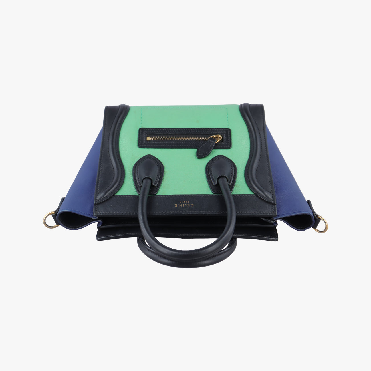 luggage nano shopper Black x Blue x Green Leather U-AT-4194 U-CU-5114ラゲージナノショッパー ブラック×ブルー×グリーン レザー U-AT-4194 U-CU-5114