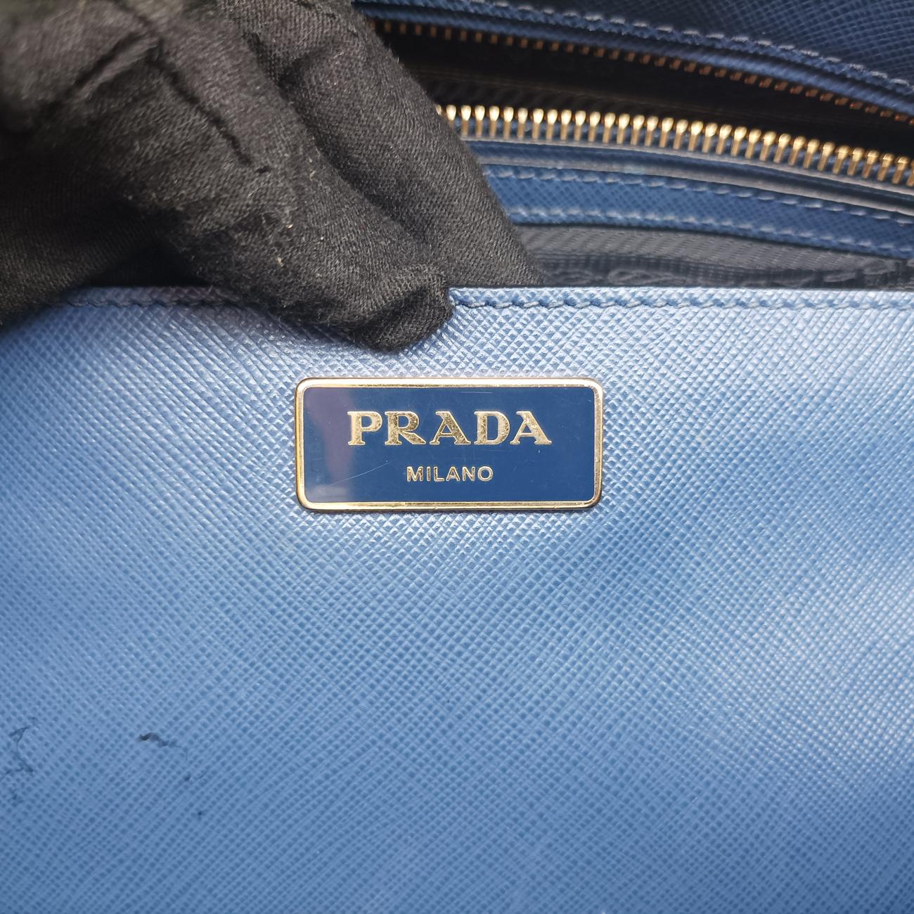 Galleria Blue x black SAFFIANO Leather B1874A 14/Gガレリア ブルー x ブラック サフィアーノレザー B1874A 14/G