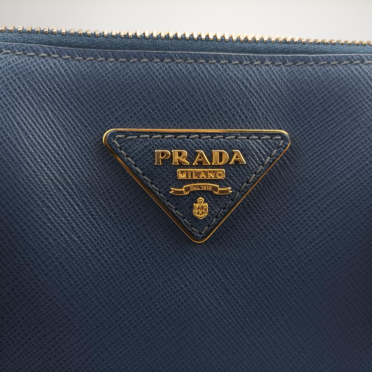 Galleria Blue x black SAFFIANO Leather B1874A 14/Gガレリア ブルー x ブラック サフィアーノレザー B1874A 14/G