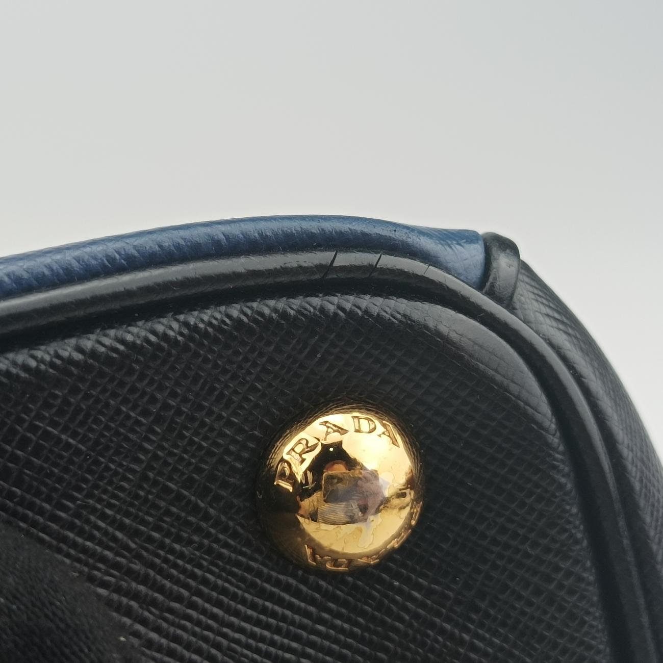 Galleria Blue x black SAFFIANO Leather B1874A 14/Gガレリア ブルー x ブラック サフィアーノレザー B1874A 14/G