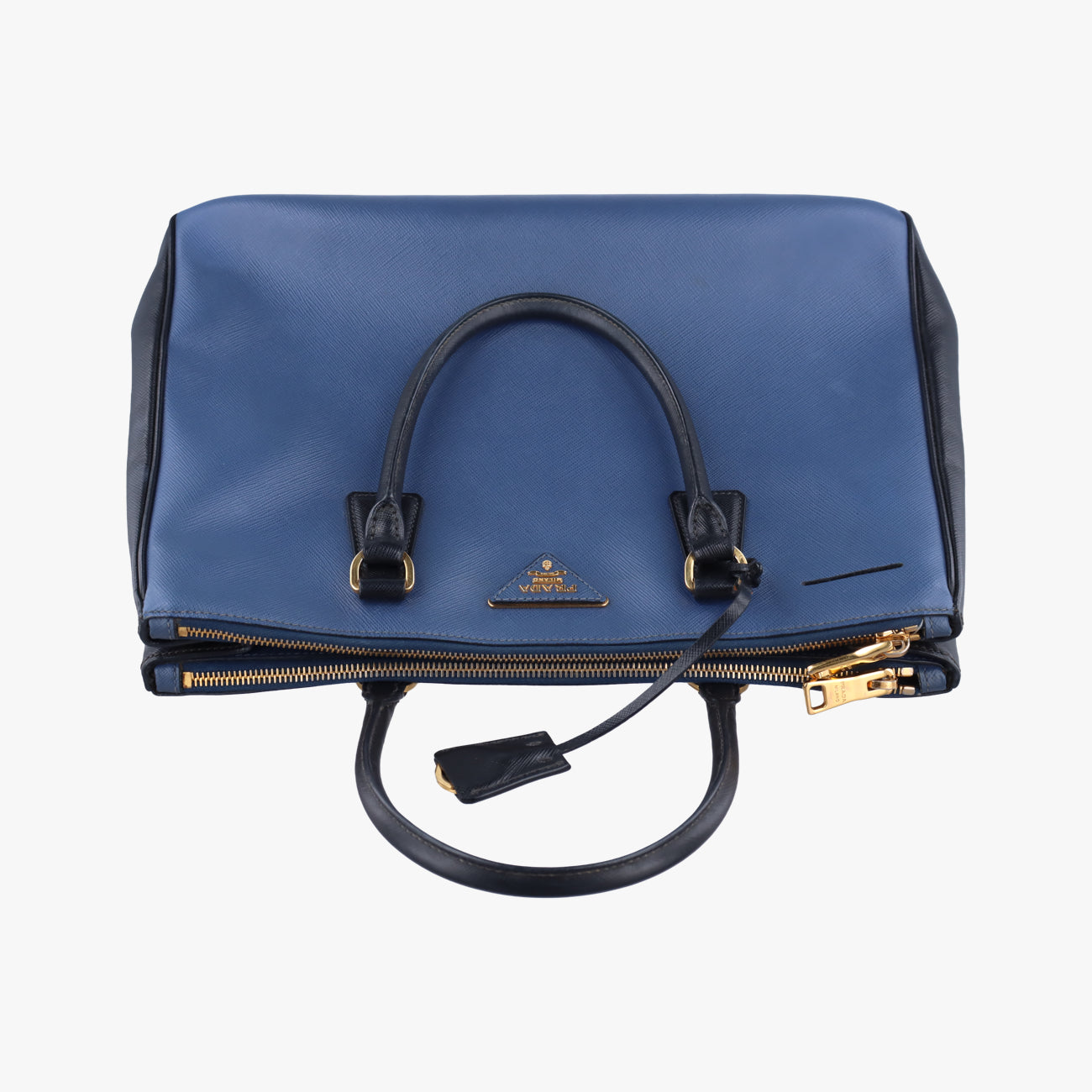 Galleria Blue x black SAFFIANO Leather B1874A 14/Gガレリア ブルー x ブラック サフィアーノレザー B1874A 14/G