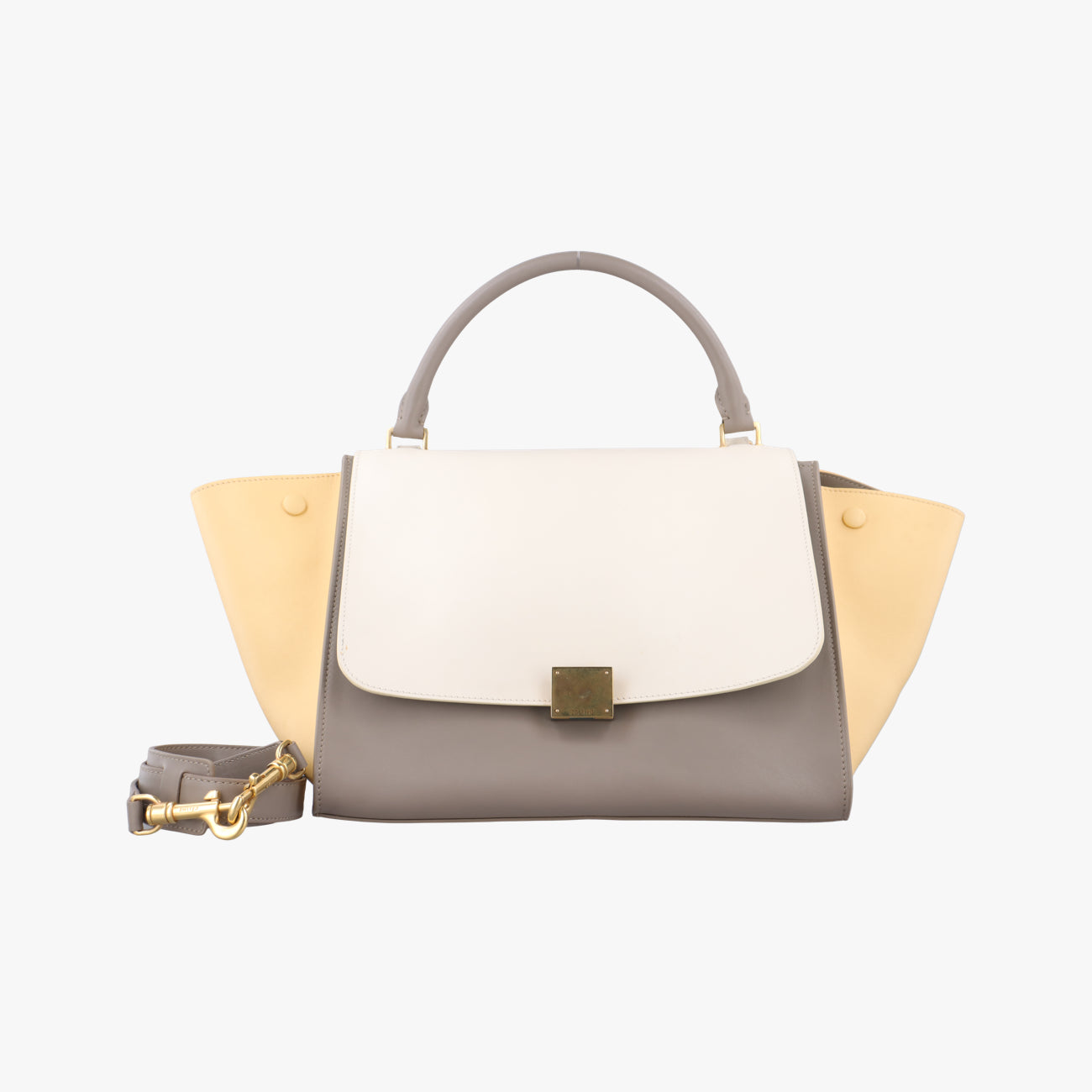 Trapèze Yellow x ivory x gray Leather S-CE-1103トラペーズ イエロー×アイボリー×グレー レザー S-CE-1103