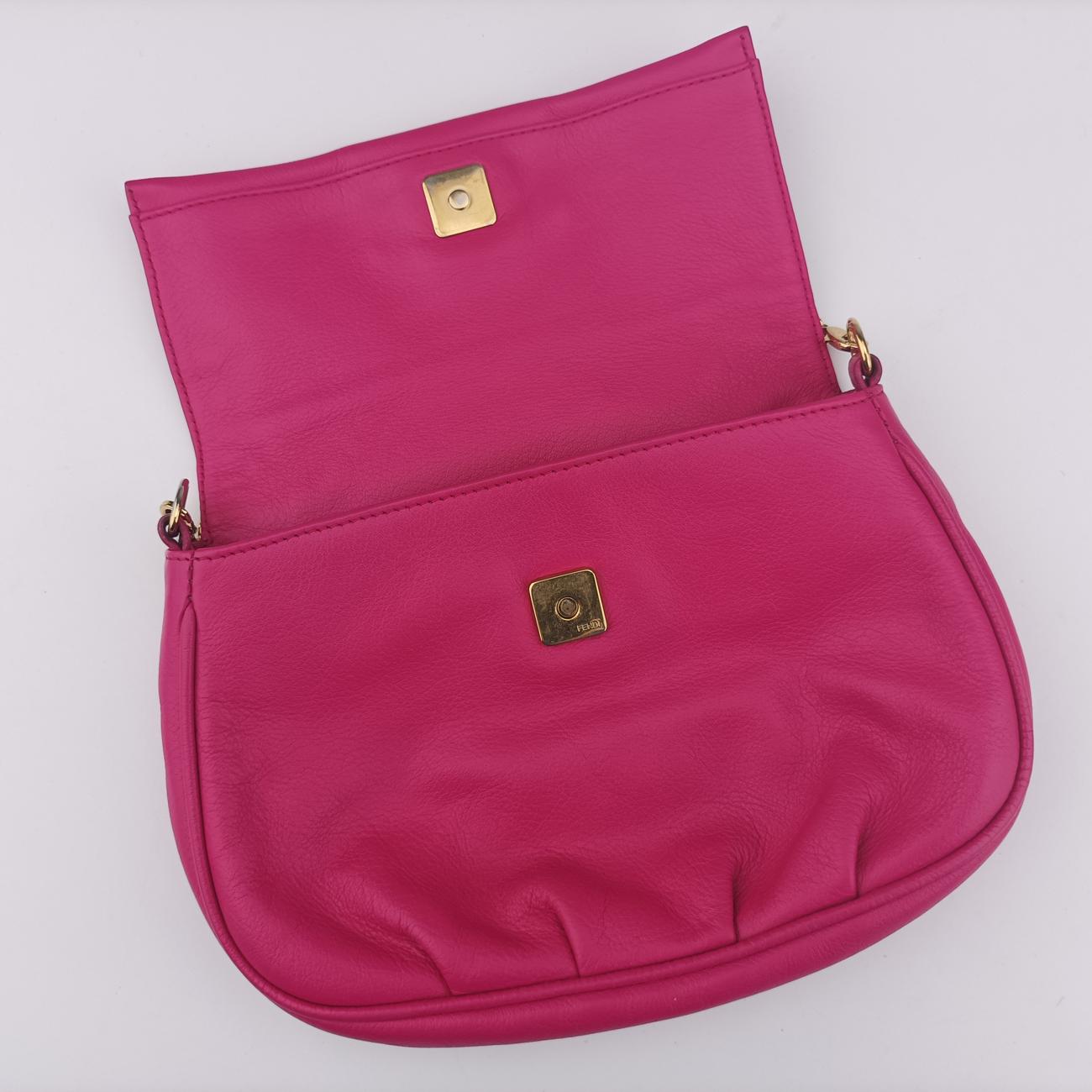 Fendista Pochette Rose Leather 8M0276 8M0276-ANG-128-2566フェンディスタ ポシェット ローズ レッド レザー 8M0276 8M0276-ANG-128-2566