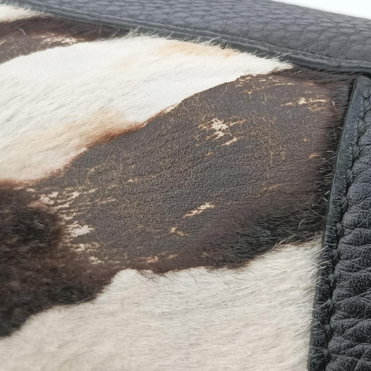 bamboo shopper Beige x Black x White ponyhair 323658 H016653138バンブーショッパー ベージュ x ブラック x ホワイト ハラコ 323658 H016653138