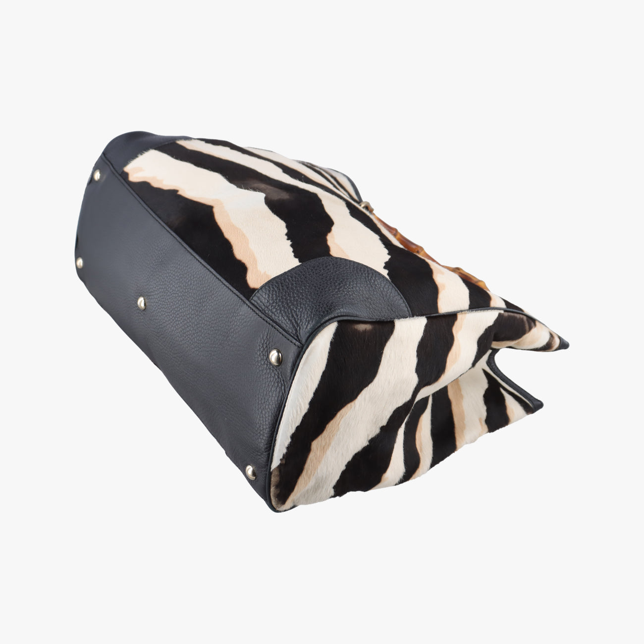 bamboo shopper Beige x Black x White ponyhair 323658 H016653138バンブーショッパー ベージュ x ブラック x ホワイト ハラコ 323658 H016653138