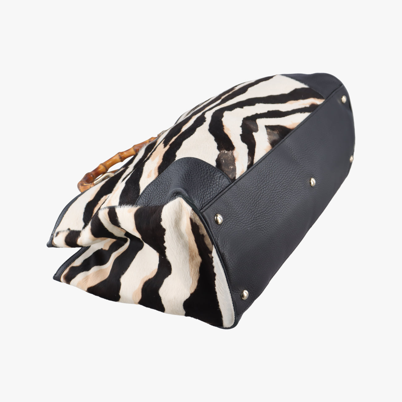 bamboo shopper Beige x Black x White ponyhair 323658 H016653138バンブーショッパー ベージュ x ブラック x ホワイト ハラコ 323658 H016653138