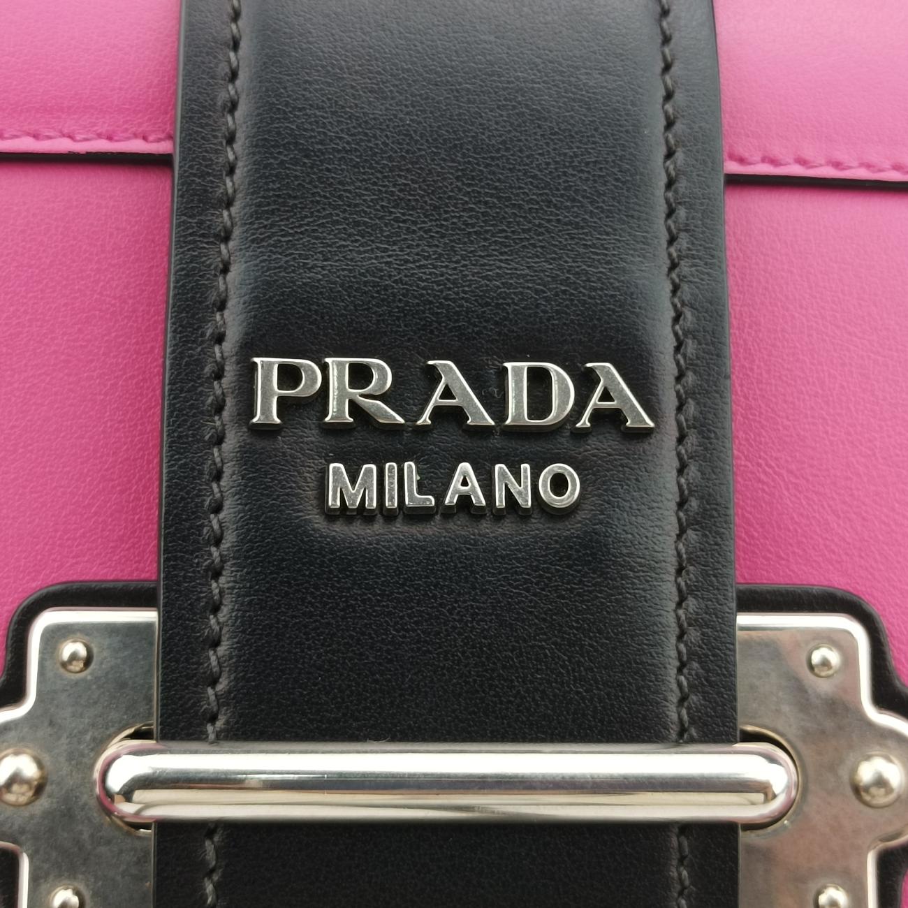 Cahier pink×Black Leather 1BH018 25カイエ ピンク×ブラック レザー 1BH018 25