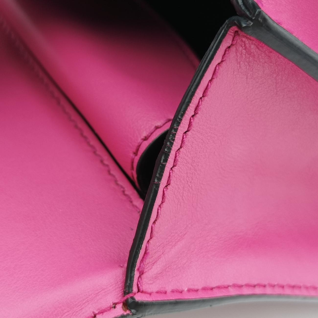 Cahier pink×Black Leather 1BH018 25カイエ ピンク×ブラック レザー 1BH018 25