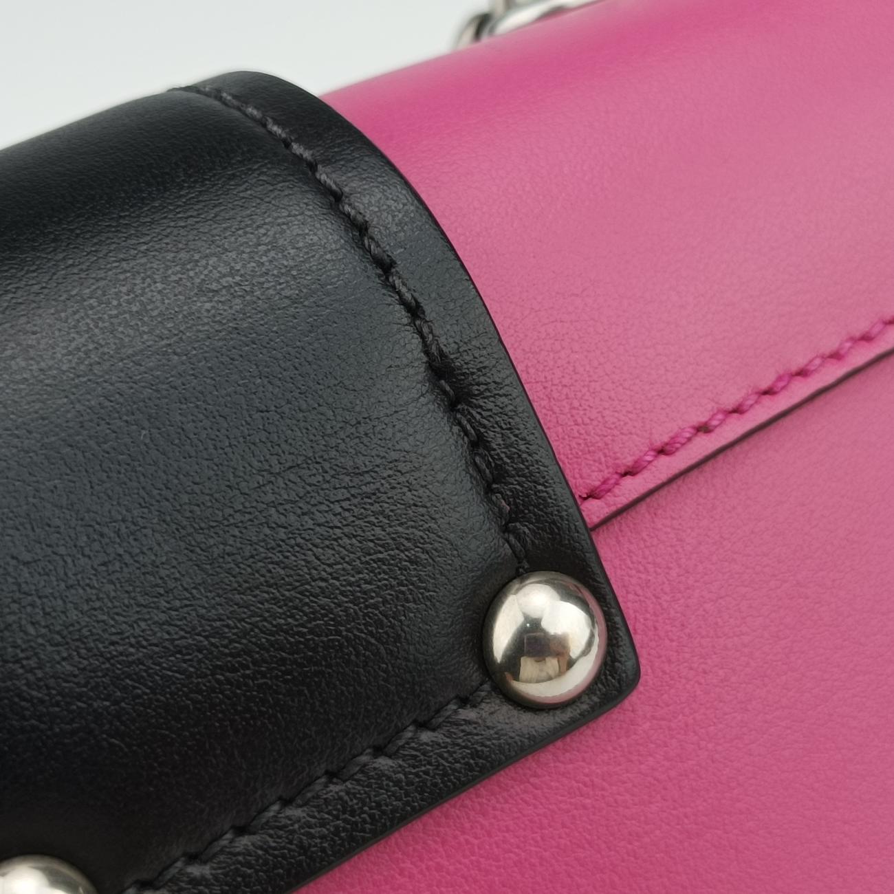 Cahier pink×Black Leather 1BH018 25カイエ ピンク×ブラック レザー 1BH018 25