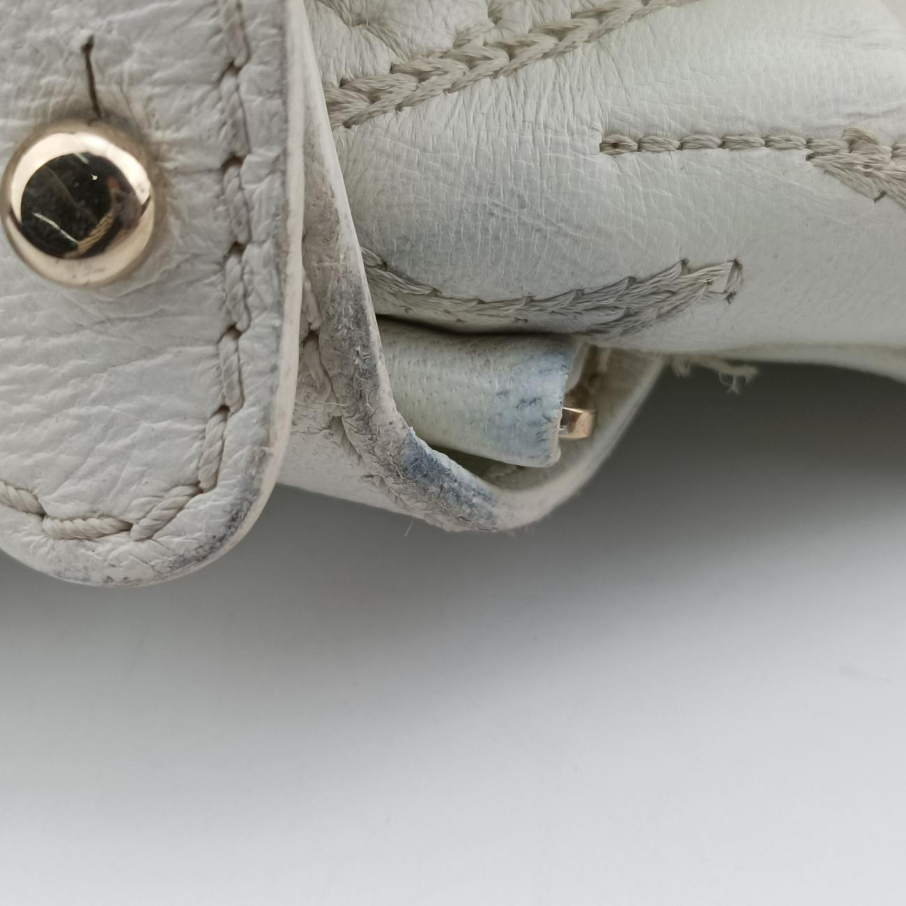 Embossed Leather Talia Vanitas White Leather エンボス レザー タリア ヴァニタス ホワイト レザー