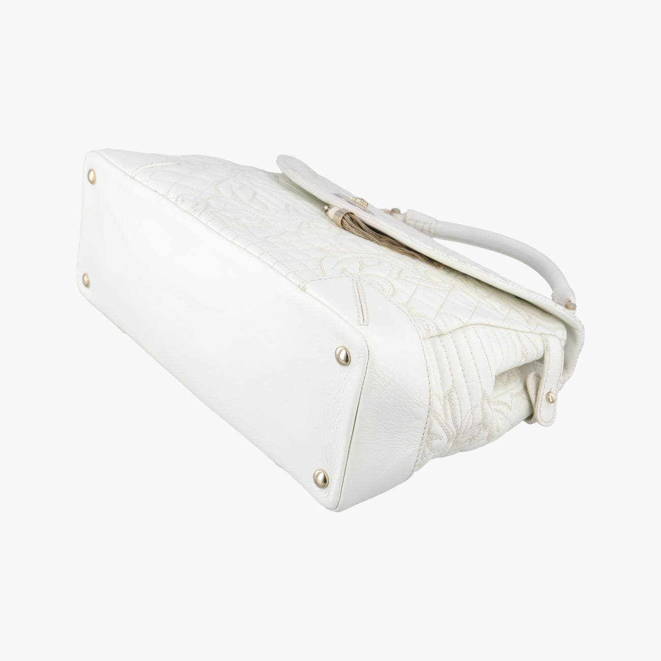 Embossed Leather Talia Vanitas White Leather エンボス レザー タリア ヴァニタス ホワイト レザー