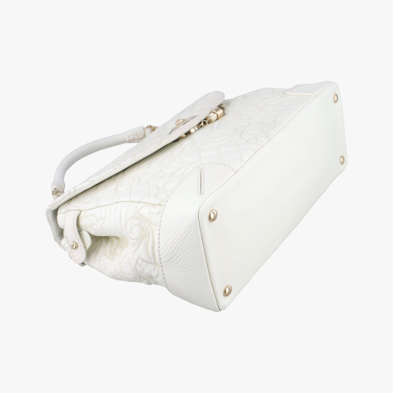 Embossed Leather Talia Vanitas White Leather エンボス レザー タリア ヴァニタス ホワイト レザー