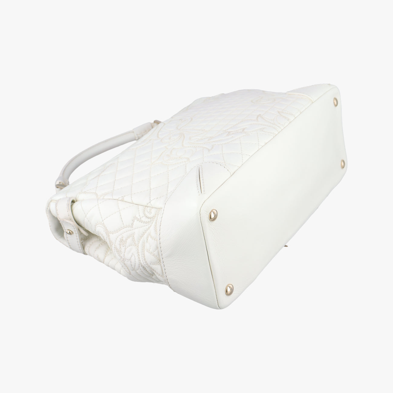 Embossed Leather Talia Vanitas White Leather エンボス レザー タリア ヴァニタス ホワイト レザー