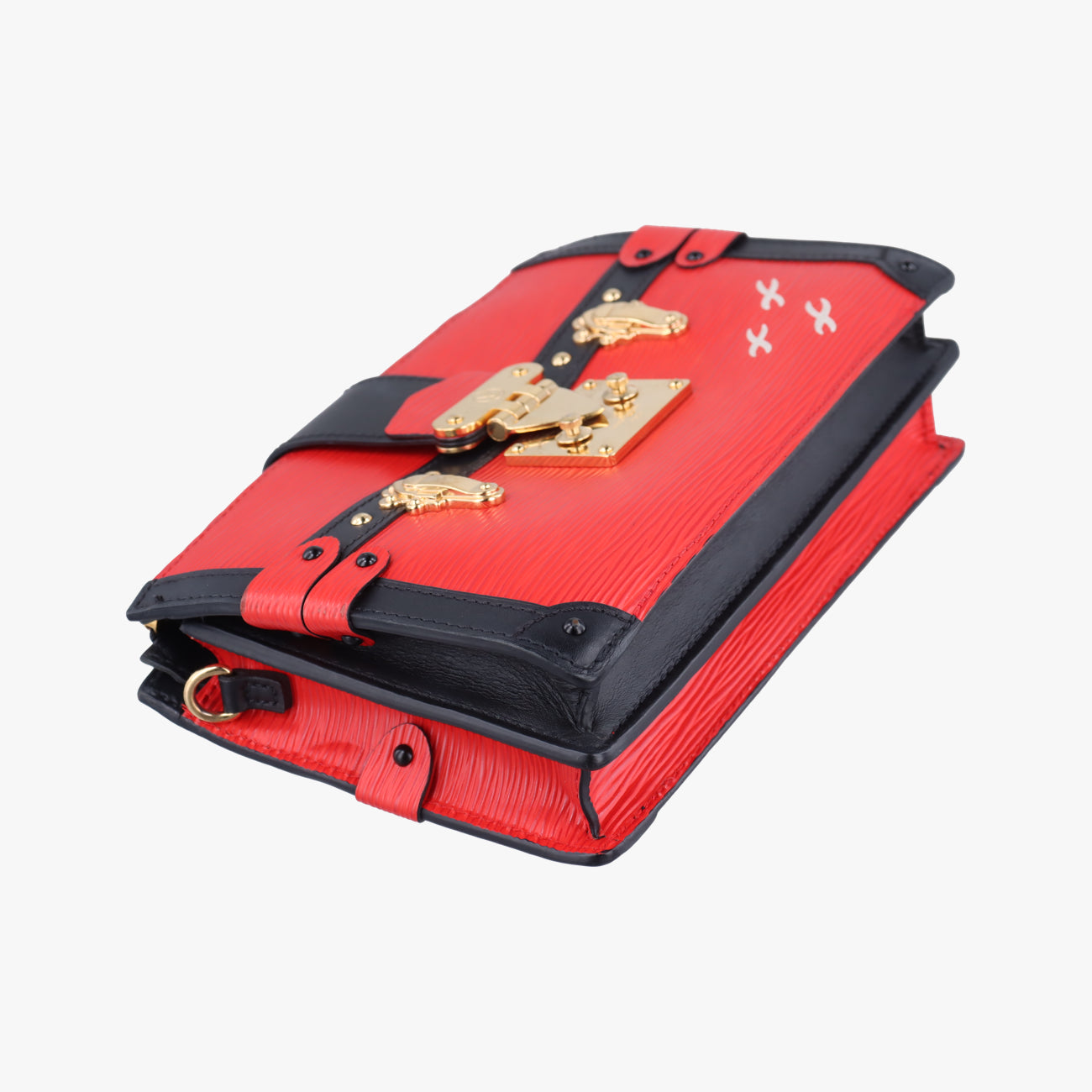 Trunk Clutch Rouge×Black Epi M51697 Lot number unknownトランククラッチ ルージュ×ブラック エピ M51697 製番不明