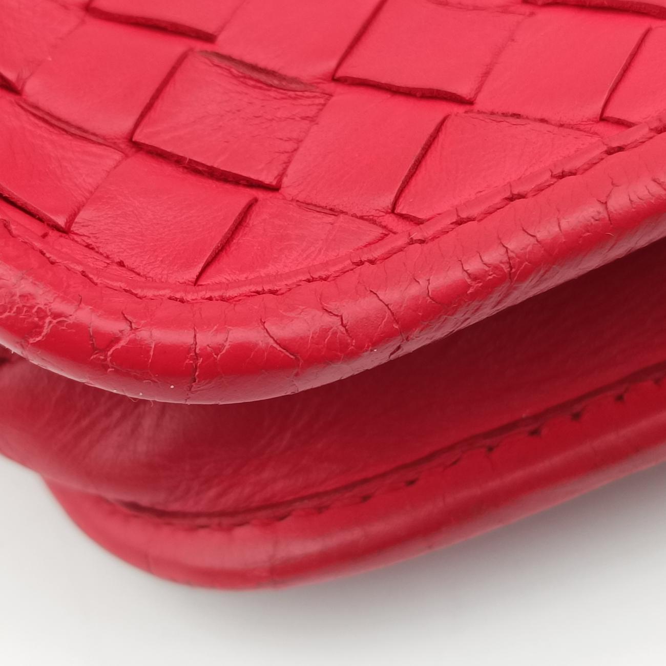 Intrecciato Red lambskin B02585004Sイントレチャート レッド ラムスキン B02585004S