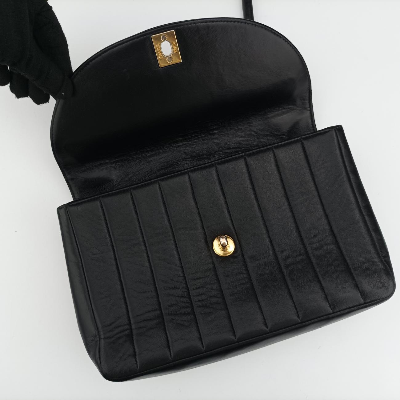 Mademoiselle Cocomark Black Lambskin マドモアゼル ココマーク ブラック ラムスキン