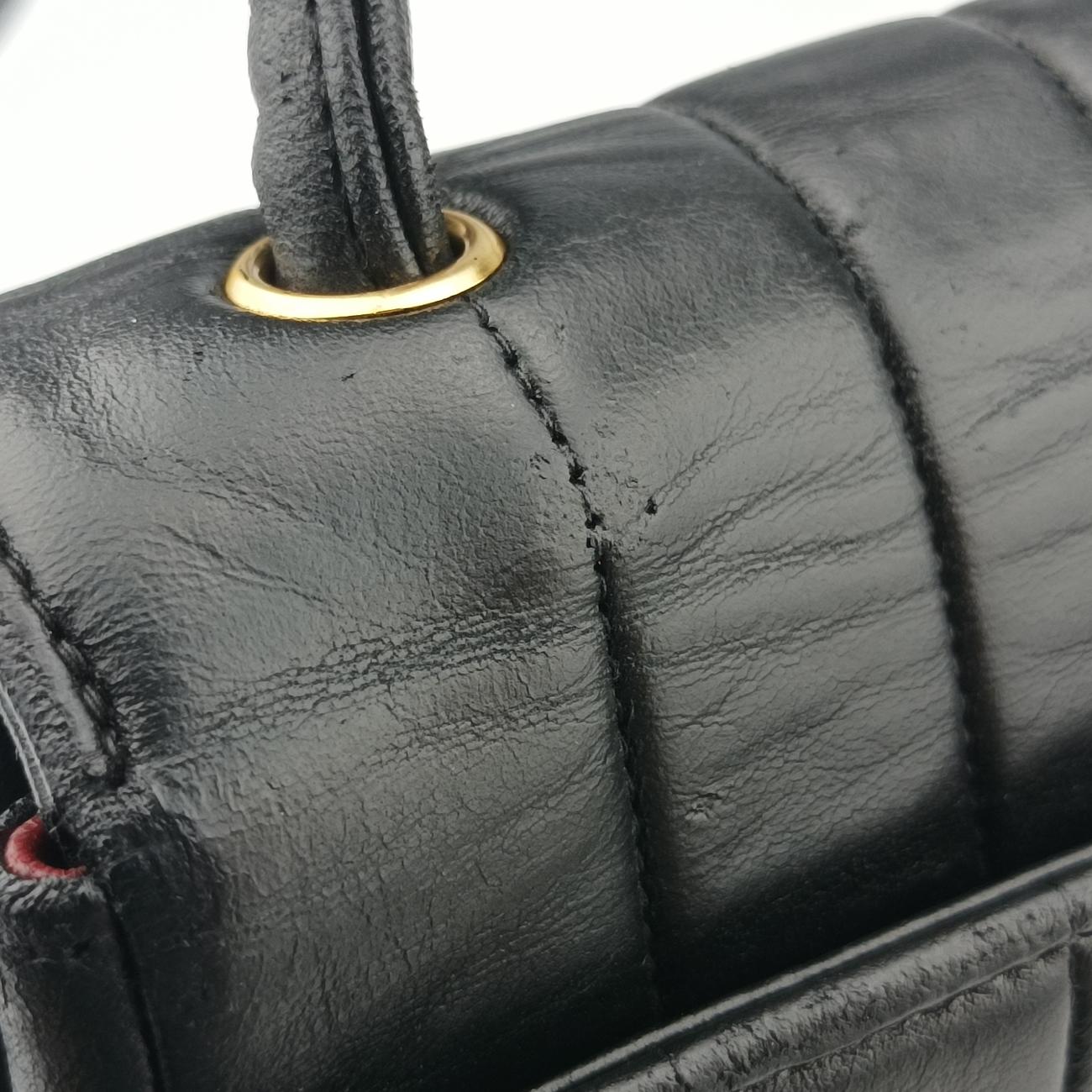 Mademoiselle Cocomark Black Lambskin マドモアゼル ココマーク ブラック ラムスキン