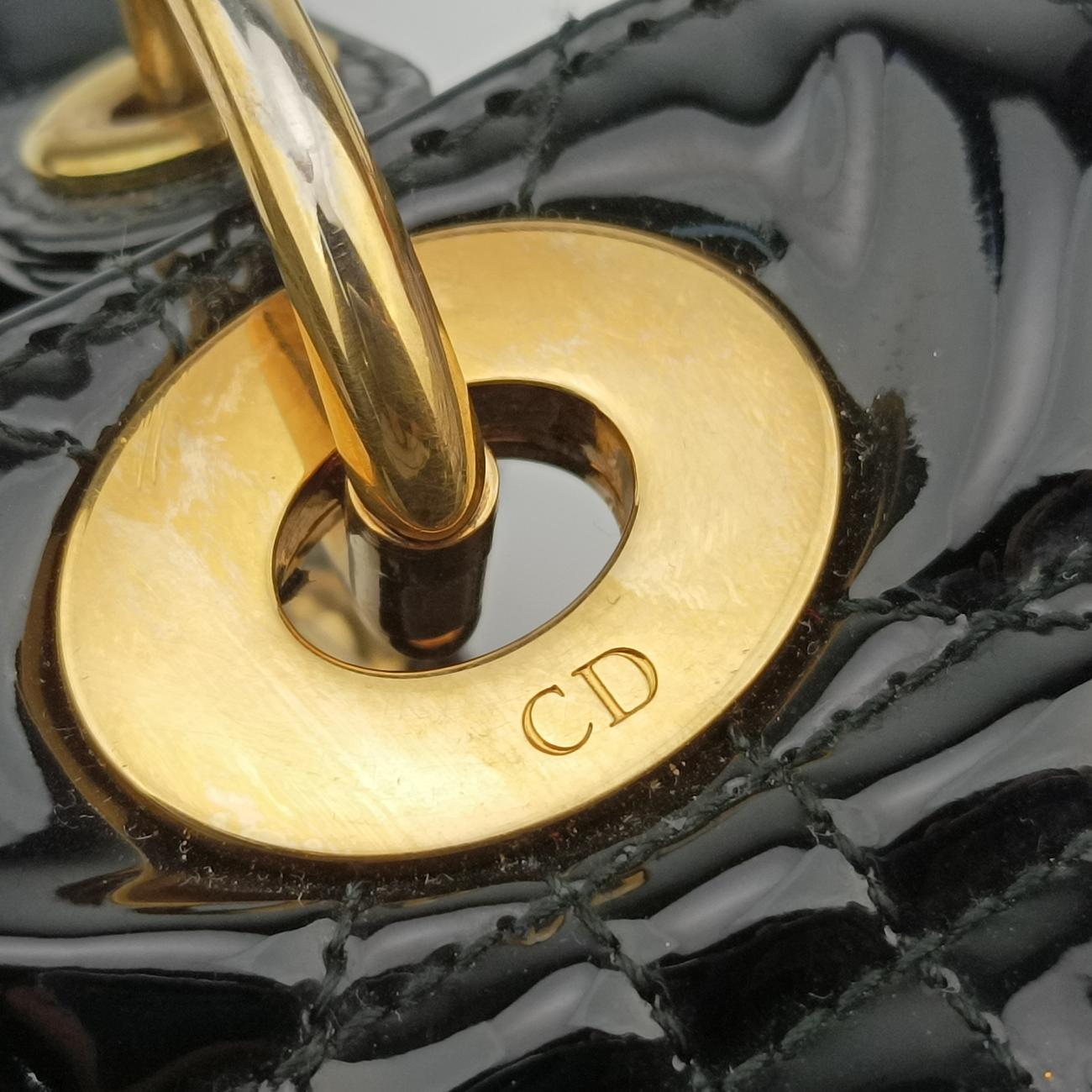 Lady Dior Black Patent 05-MA-1110 Aレディディオール ブラック パテント 05-MA-1110 A