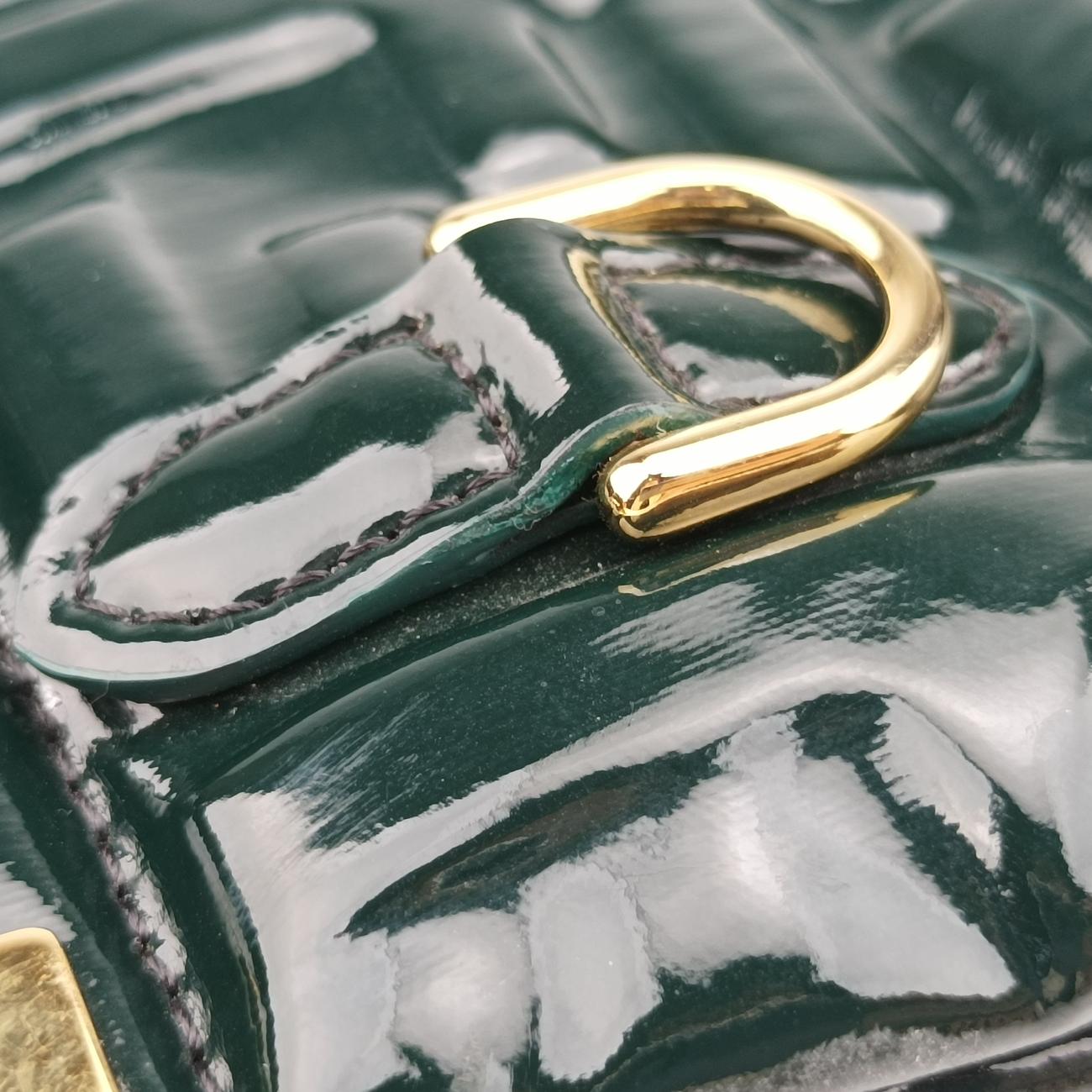 FF Flap Green Patent Leather 8BH361 8BH361-A9X4-199-12085FF フラップ グリーン パテント 8BH361 8BH361-A9X4-199-12085