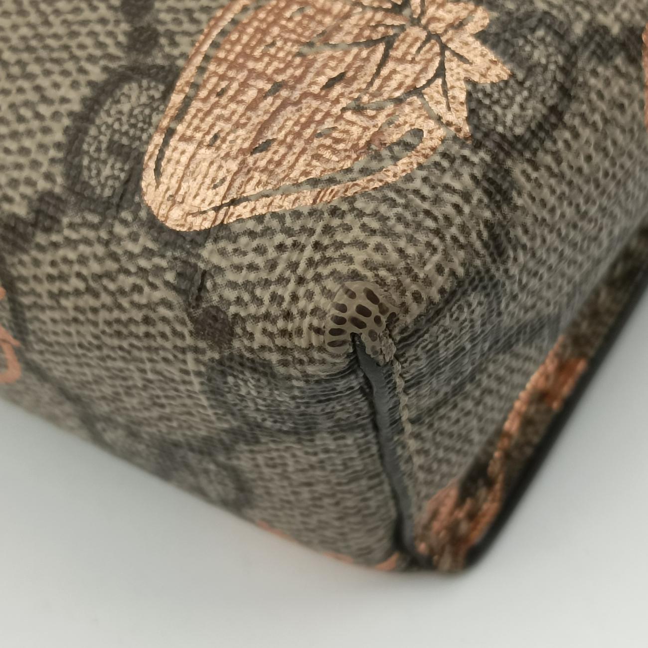 Padlock Brown×Multicolour PVC coated canvas 652683 パドロック ブラウン×マルチカラー PVCコーティングキャンバス 652683