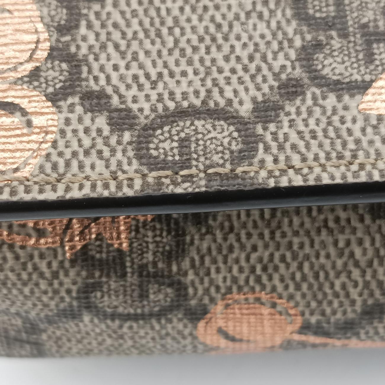 Padlock Brown×Multicolour PVC coated canvas 652683 パドロック ブラウン×マルチカラー PVCコーティングキャンバス 652683