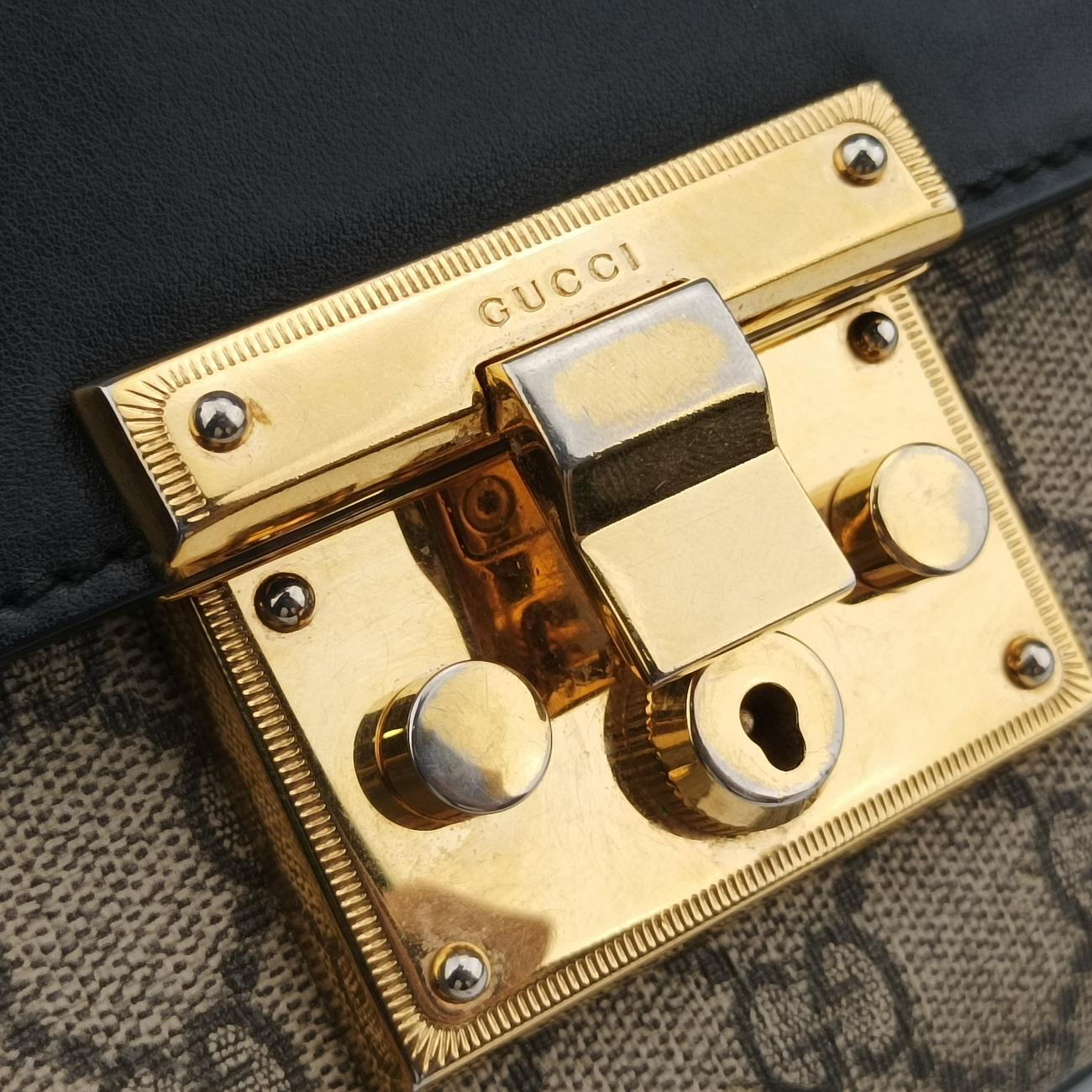 Padlock Brown×Black Leather 409487 C027582622パドロック ブラウン×ブラック レザー 409487 C027582622