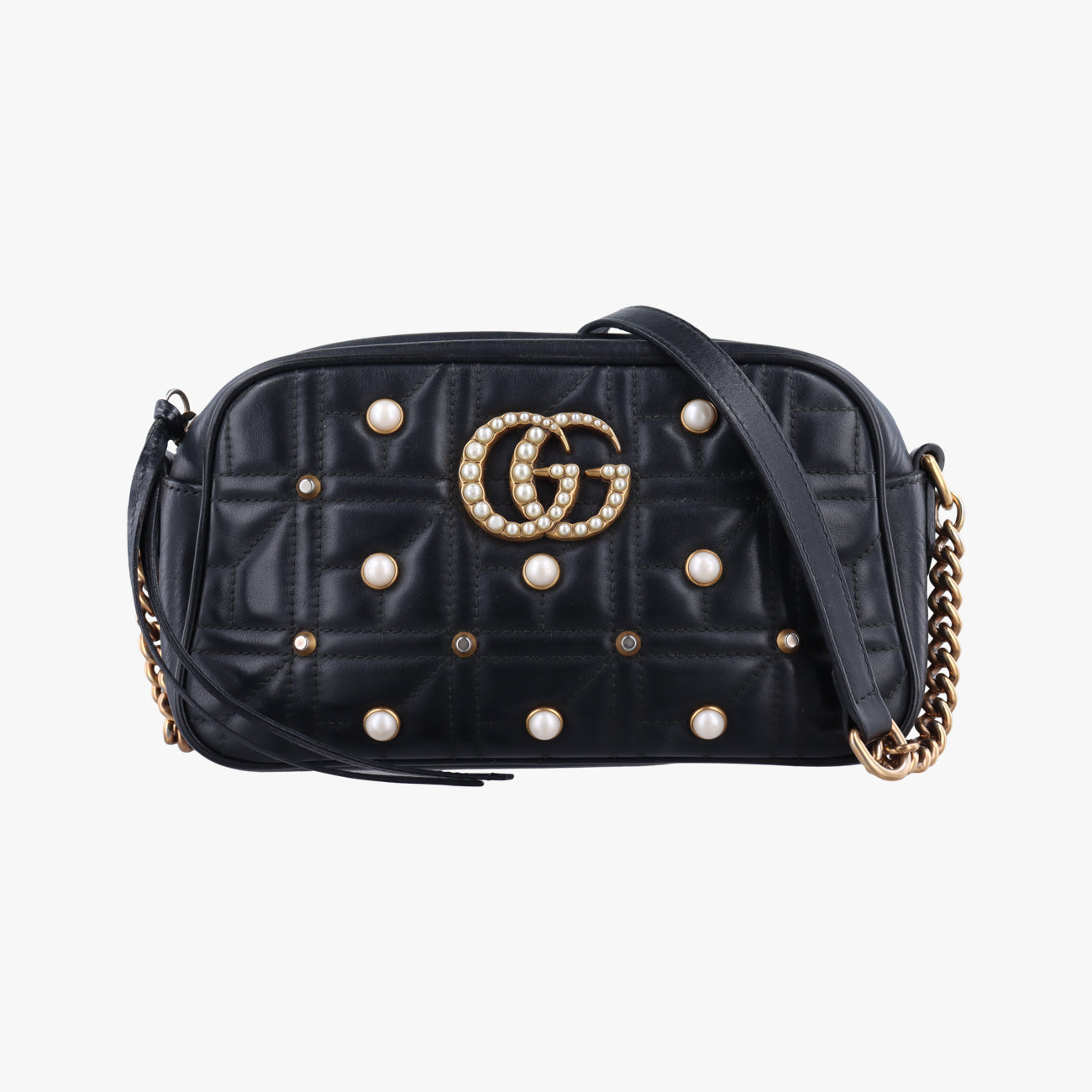 GG Marmont Black Leather 447632 I021674004GGマーモント ブラック レザー 447632 I021674004
