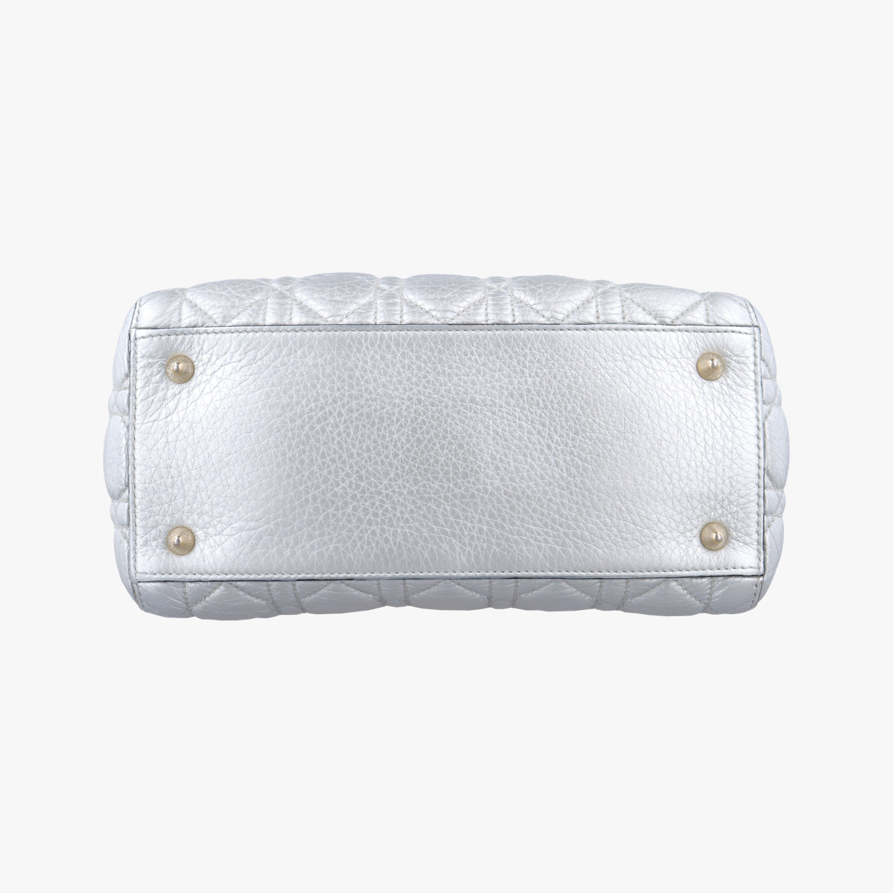 Lady Dior Silver Leather 09-BO-0137レディディオール シルバー レザー 09-BO-0137