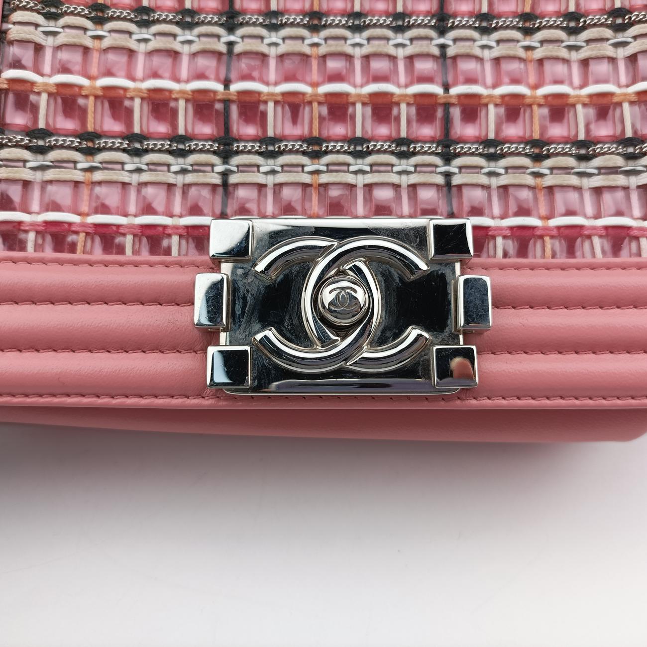 BOY CHANEL Pink×Multicolour Leather x Plastic A67085 24257697ボーイシャネル ピンク×マルチカラー レザー×プラスチック A67085 24257697