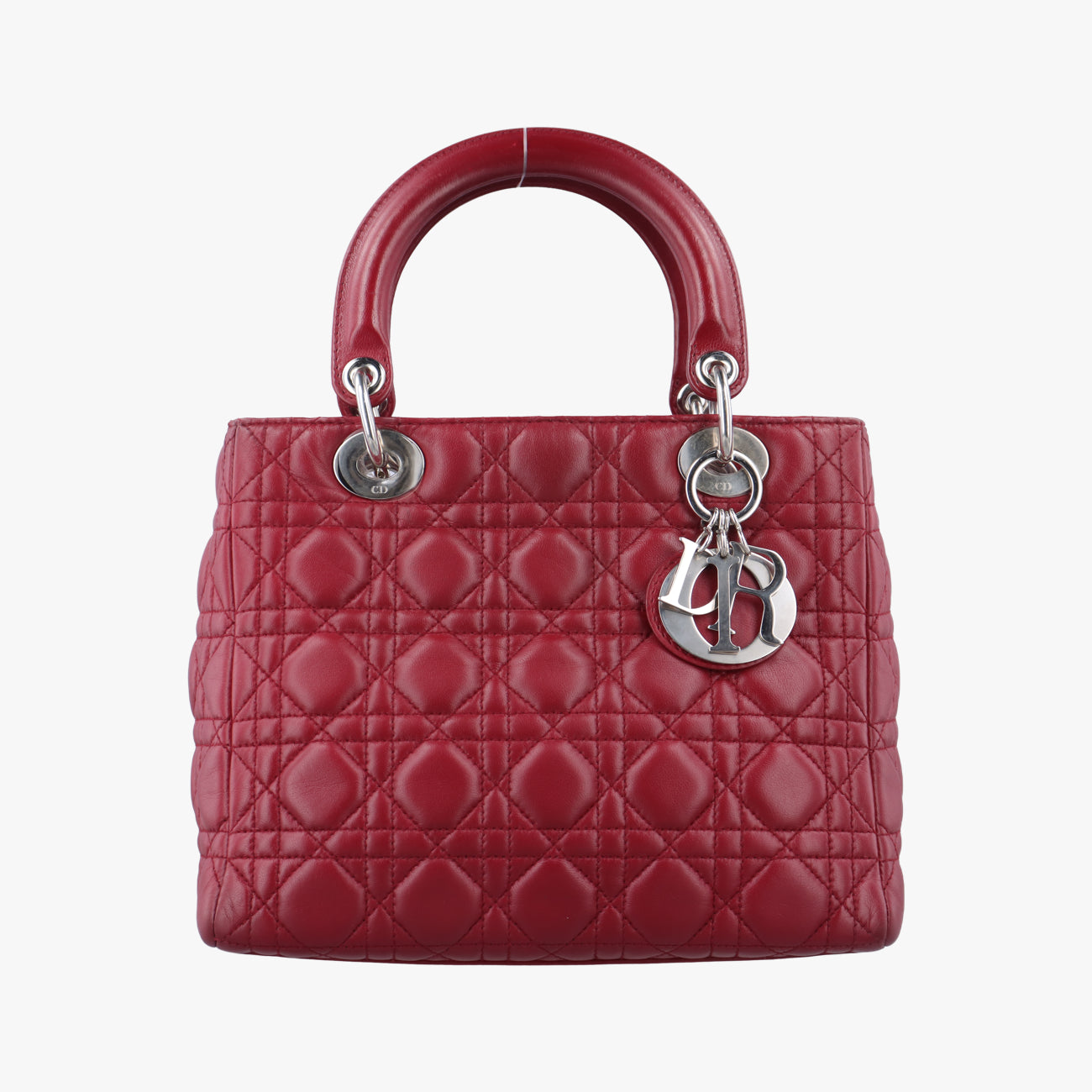 Lady Dior Red lambskin 96-MA-0059レディディオール レッド ラムスキン 96-MA-0059