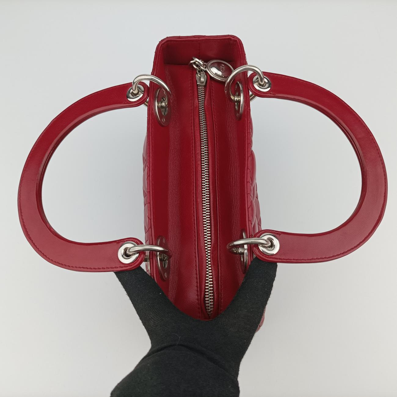 Lady Dior Red lambskin 96-MA-0059レディディオール レッド ラムスキン 96-MA-0059