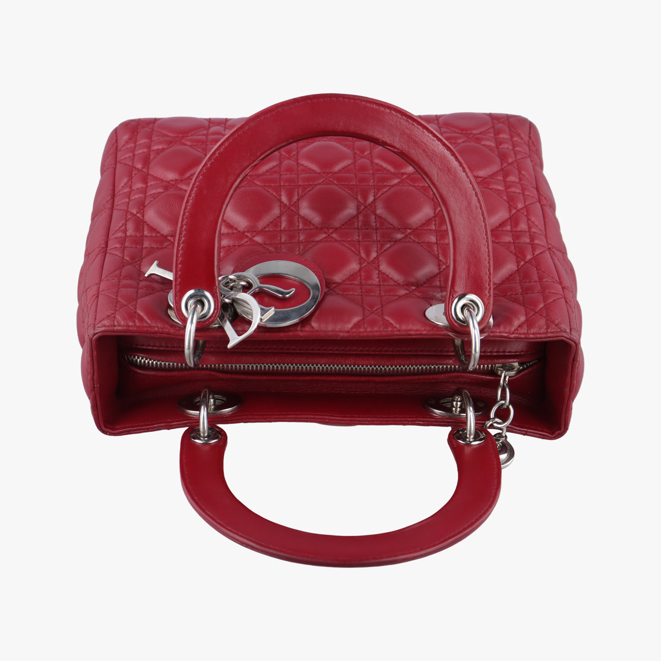 Lady Dior Red lambskin 96-MA-0059レディディオール レッド ラムスキン 96-MA-0059