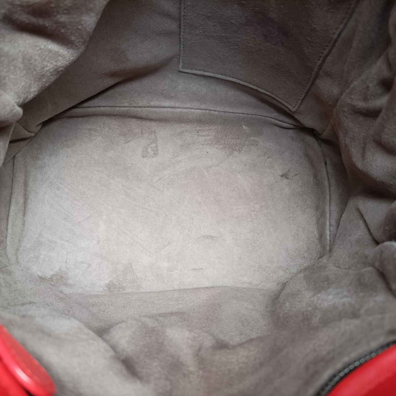 Intrecciato Drawstring Bucket Red lambskin B05592107Gイントレチャート ドローストリング バケット レッド ラムスキン B05592107G