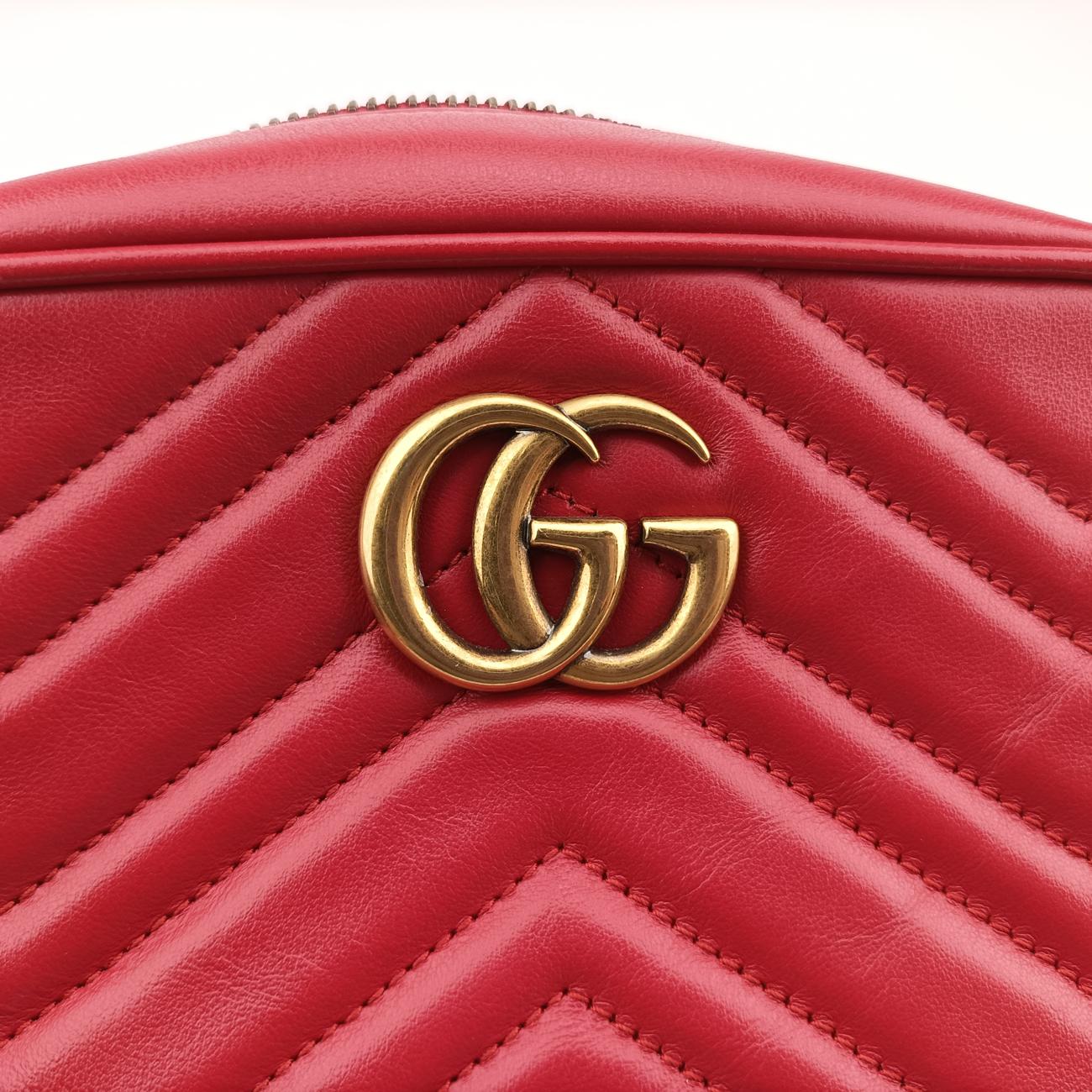 GG Marmont Red Leather 448065 E026050471GGマーモント レッド レザー 448065 E026050471
