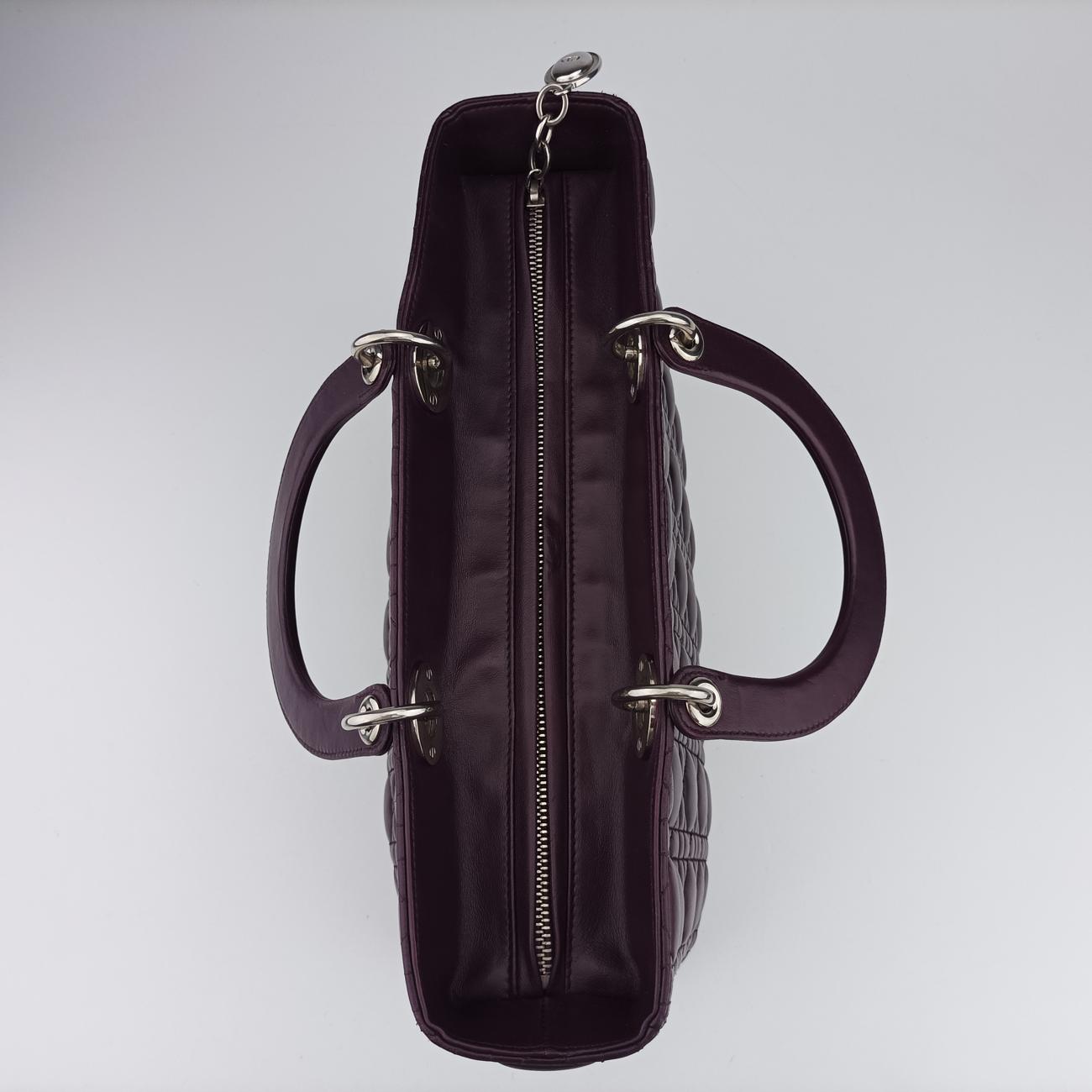 Lady Dior Purple lambskin 01-MA-0130レディディオール パープル ラムスキン 01-MA-0130