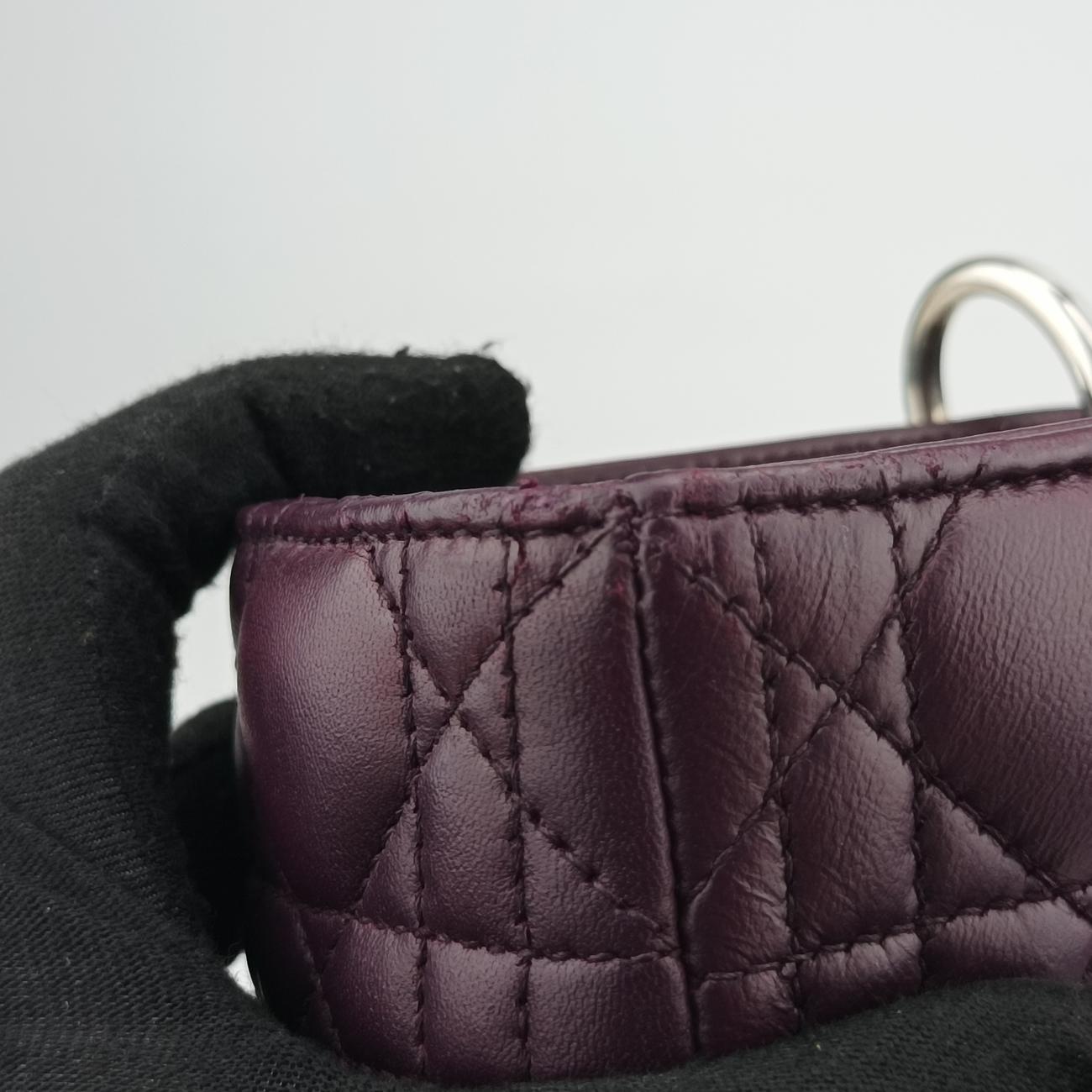 Lady Dior Purple lambskin 01-MA-0130レディディオール パープル ラムスキン 01-MA-0130