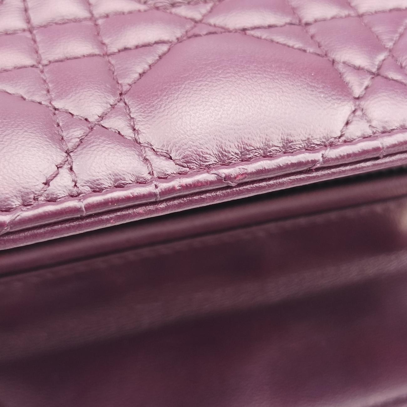 Lady Dior Purple lambskin 01-MA-0130レディディオール パープル ラムスキン 01-MA-0130