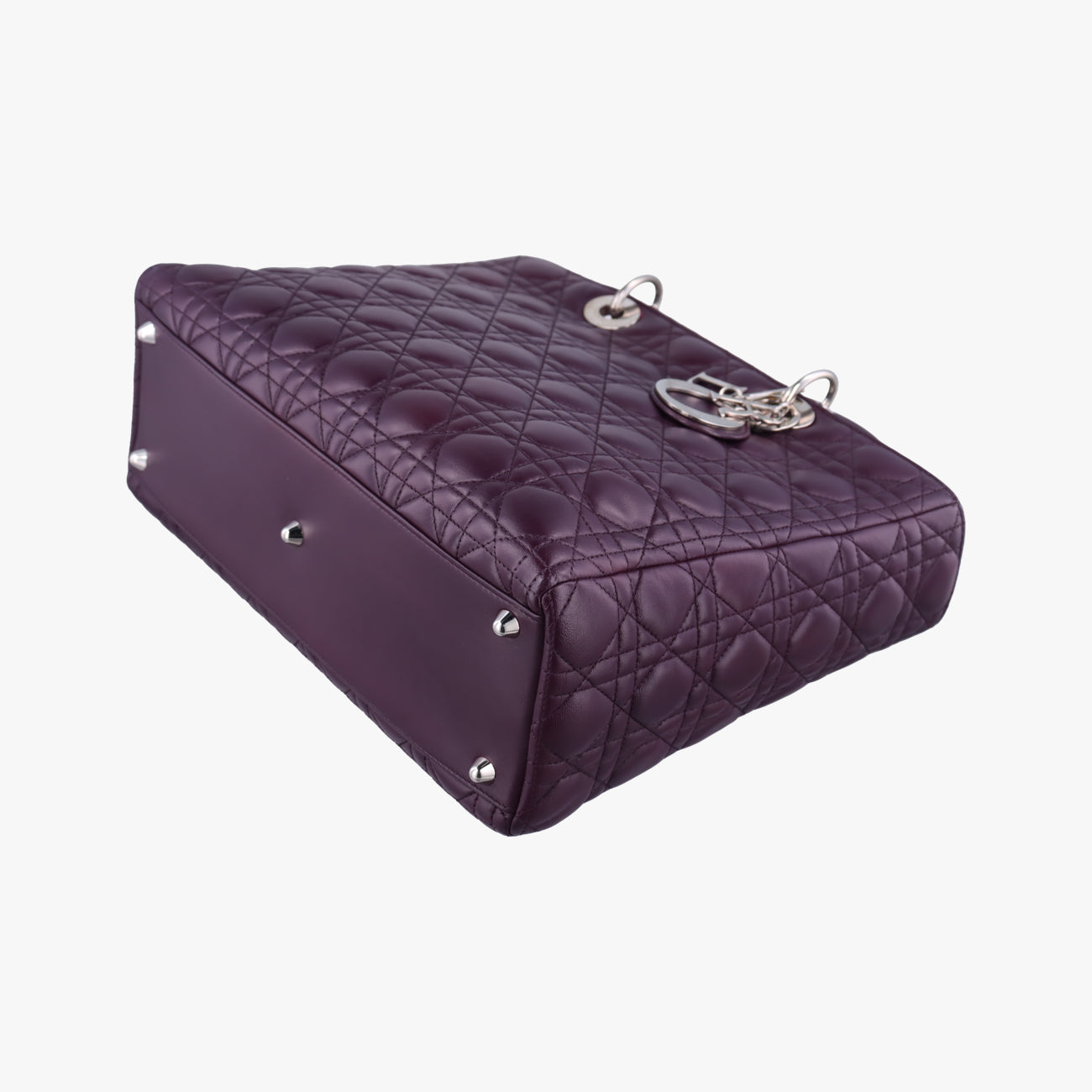Lady Dior Purple lambskin 01-MA-0130レディディオール パープル ラムスキン 01-MA-0130