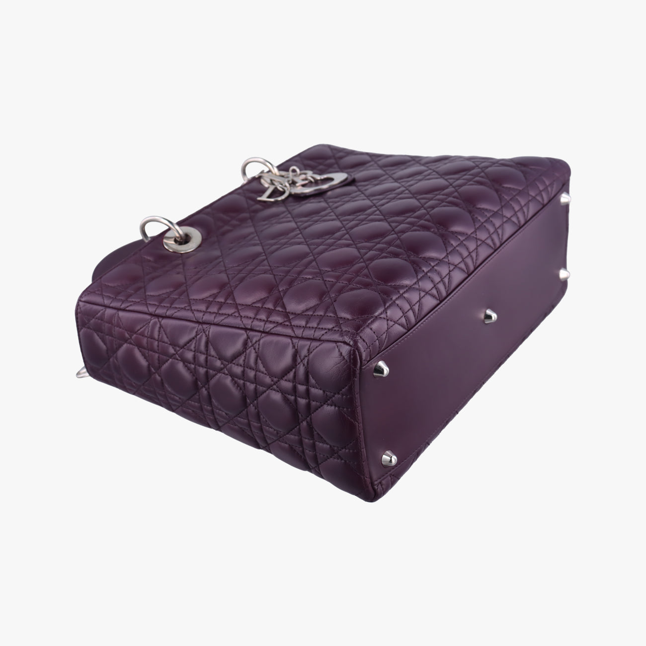 Lady Dior Purple lambskin 01-MA-0130レディディオール パープル ラムスキン 01-MA-0130