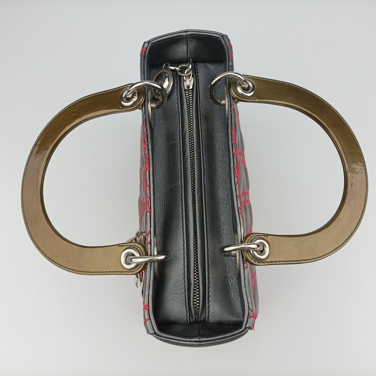 Lady Dior Silver x Golden x Pink lambskin 15-BO-1121レディディオール シルバー×ゴールド×ピンク ラムスキン 15-BO-1121